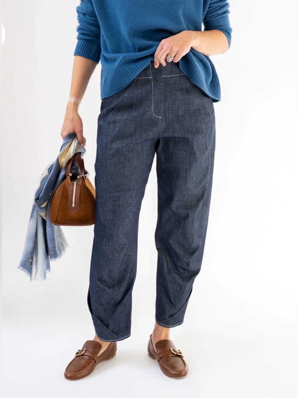 Zero + Maria Cornejo Takeo Pants in Indigo Eco Denim